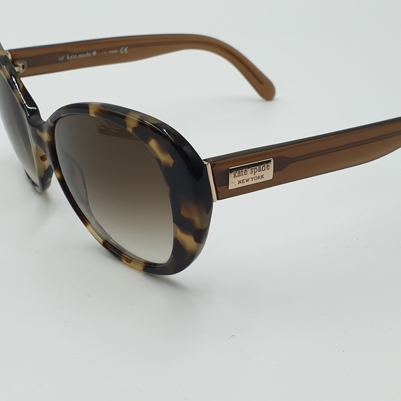 Kate Spade Brown Arcylic Round Frame Brown Lens Sunglasses. - Picture 10 of 16